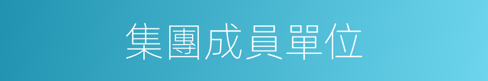 集團成員單位的同義詞