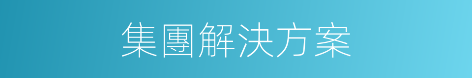 集團解決方案的同義詞