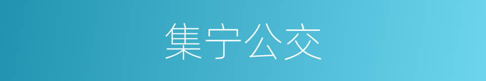 集宁公交的同义词