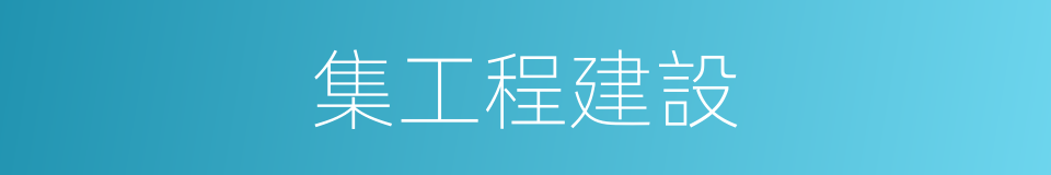 集工程建設的同義詞