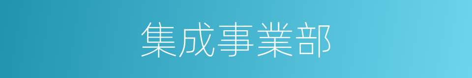 集成事業部的同義詞