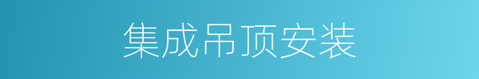 集成吊顶安装的同义词