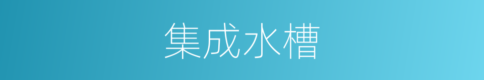 集成水槽的同义词
