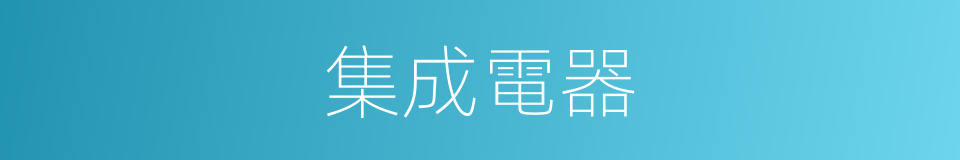 集成電器的同義詞
