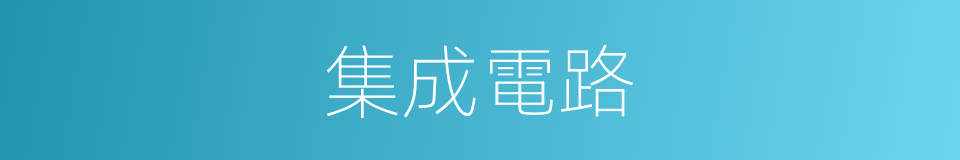 集成電路的意思