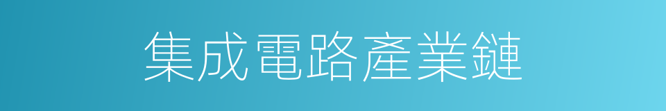 集成電路產業鏈的同義詞