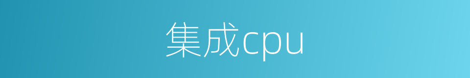 集成cpu的同义词