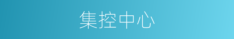 集控中心的同义词