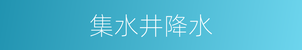 集水井降水的同义词