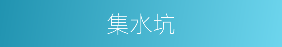 集水坑的同义词