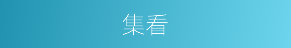 集看的同义词