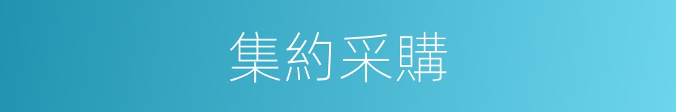 集約采購的同義詞