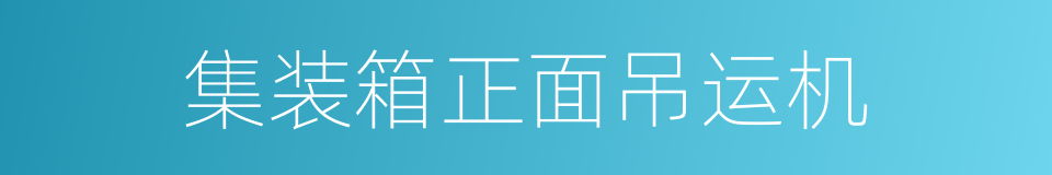 集装箱正面吊运机的同义词