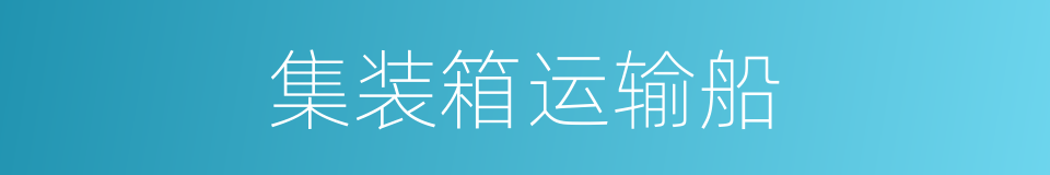 集装箱运输船的同义词