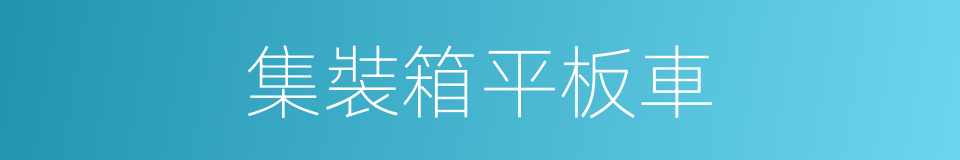集裝箱平板車的同義詞