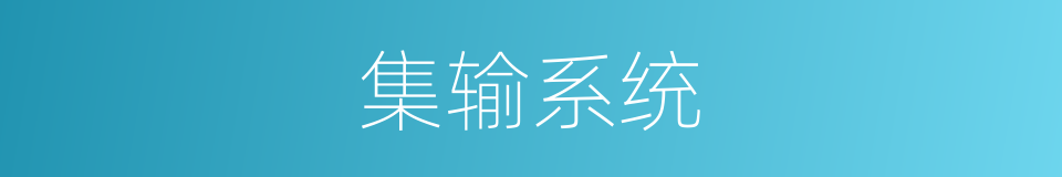 集输系统的同义词