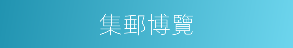 集郵博覽的同義詞