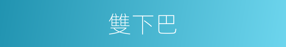 雙下巴的同義詞