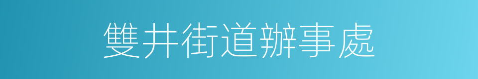 雙井街道辦事處的同義詞