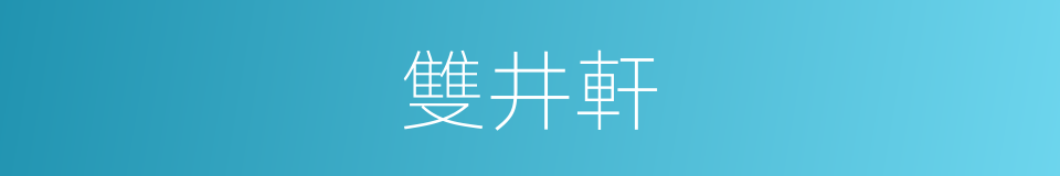 雙井軒的同義詞