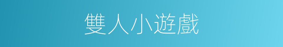 雙人小遊戲的同義詞