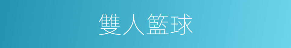 雙人籃球的同義詞