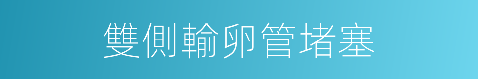 雙側輸卵管堵塞的同義詞