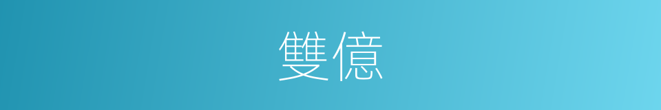 雙億的同義詞