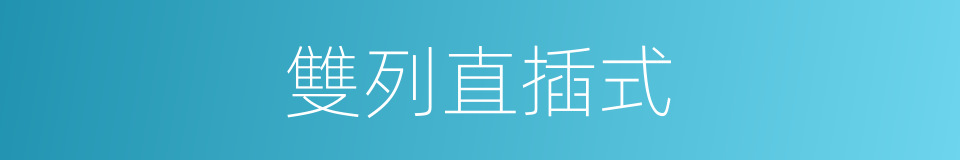 雙列直插式的同義詞