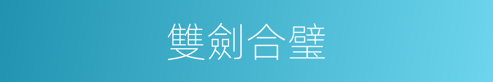 雙劍合璧的意思