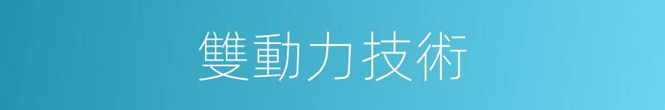 雙動力技術的同義詞