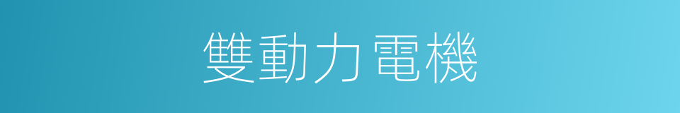 雙動力電機的同義詞