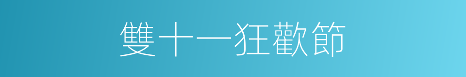 雙十一狂歡節的同義詞