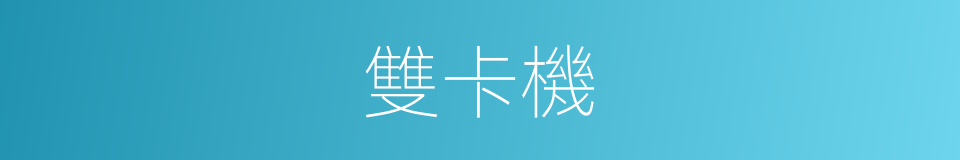 雙卡機的同義詞