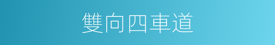 雙向四車道的同義詞