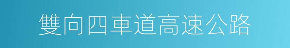 雙向四車道高速公路的同義詞