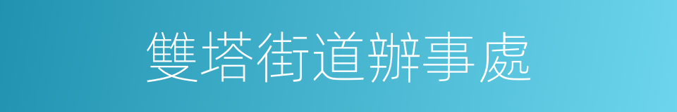 雙塔街道辦事處的同義詞