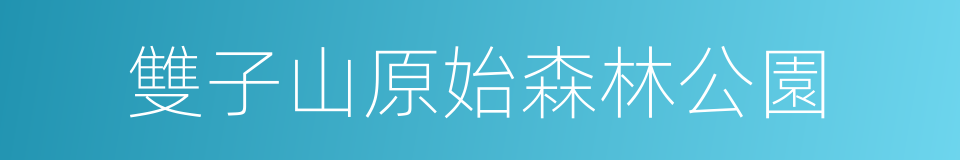 雙子山原始森林公園的同義詞