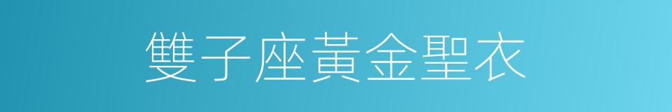 雙子座黃金聖衣的同義詞