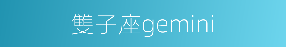 雙子座gemini的同義詞