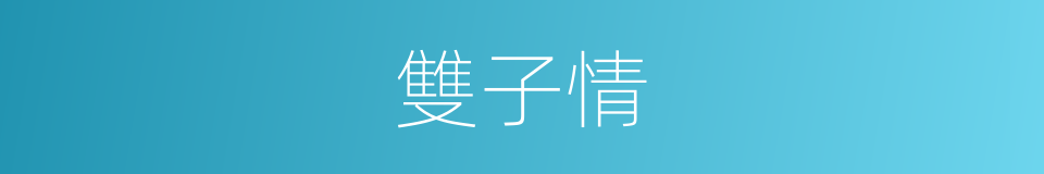 雙子情的同義詞