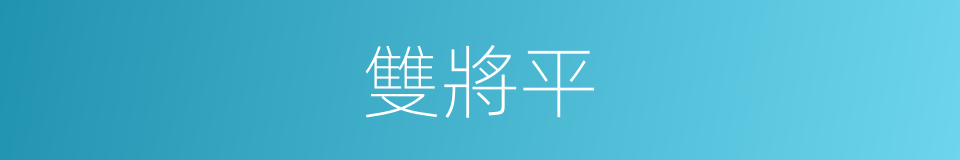 雙將平的同義詞