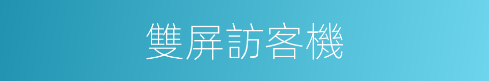 雙屏訪客機的同義詞