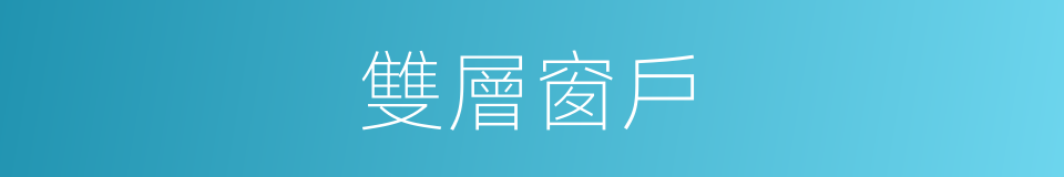 雙層窗戶的同義詞