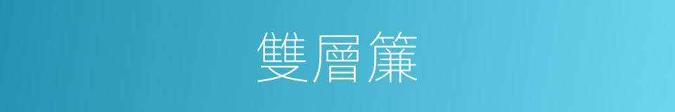 雙層簾的同義詞