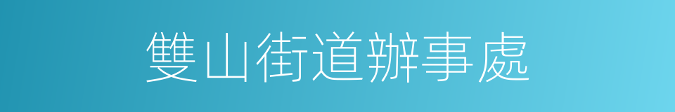 雙山街道辦事處的同義詞