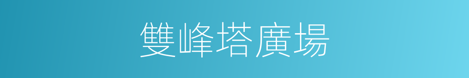 雙峰塔廣場的同義詞