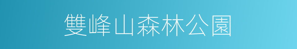 雙峰山森林公園的同義詞