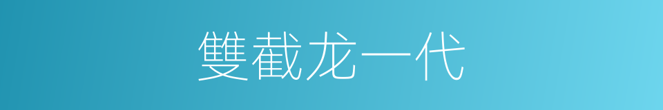 雙截龙一代的同義詞