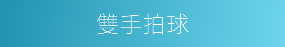 雙手拍球的同義詞